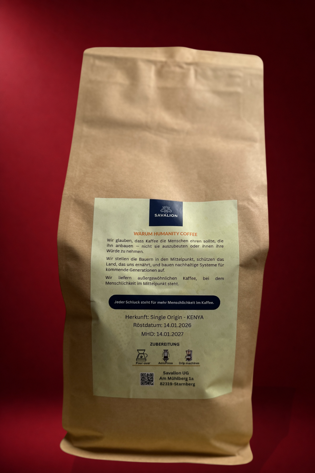 FILTER RÖSTUNG – AA+ SPECIALTY BOHNEN – KENIA 1000g