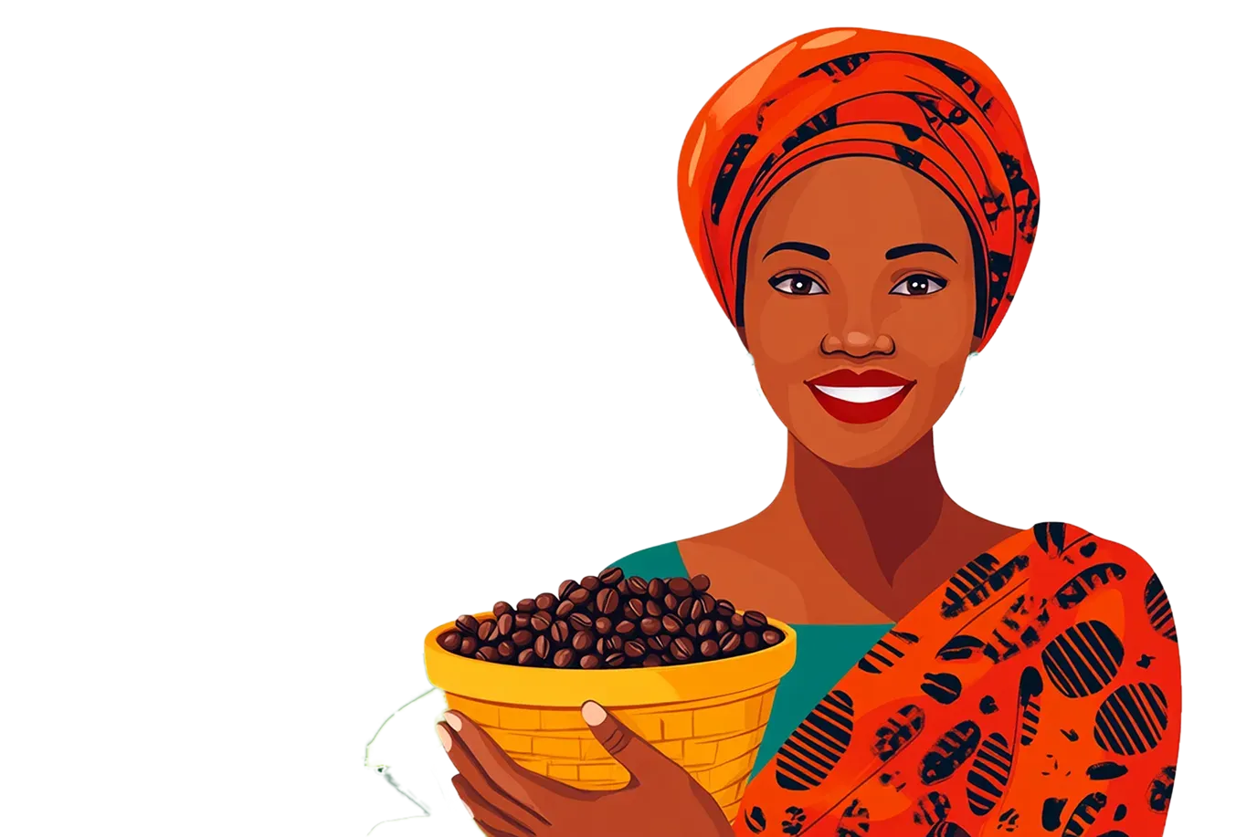 Frau mit Kaffee Illustration